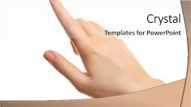  Presentation with waiter hand in white glove - Slides having female hand on white background background and a white colored foreground