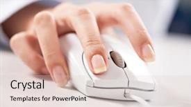  Presentation with waiter hand in white glove - Beautiful theme featuring female hand on white mouse backdrop and a lemonade colored foreground