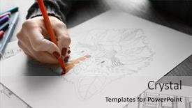  Presentation with anti stress - Amazing presentation having female hand painting anti stress backdrop and a light gray colored foreground