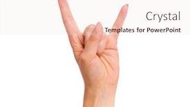  Presentation with heavy metal - Slide set consisting of female hand showing heavy metal background and a lemonade colored foreground