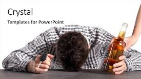  Presentation with beer bottle - Theme with female hand taking away background and a white colored foreground