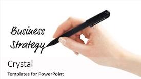  Presentation with black female - PPT layouts featuring female hand with black marker isolated on white background and a white colored foreground