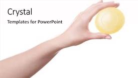  Presentation with hand soap - Slide deck enhanced with female hand with soap background and a white colored foreground