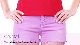  Presentation with nails - Colorful slides enhanced with female hand with stylish colorful nails close-up isolated on white backdrop and a lavender colored foreground