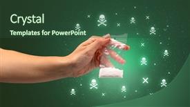  Presentation with illegal drugs - Colorful PPT theme enhanced with female handing over pills backdrop and a tawny brown colored foreground