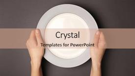  Presentation with dark - PPT layouts featuring female hands and empty plate background and a coral colored foreground