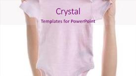  Presentation with hands holding - Cool new presentation theme with female hands holding baby bodysuit backdrop and a  colored foreground