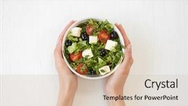  Presentation with hands holding - Amazing presentation having female hands holding bowl backdrop and a soft green colored foreground
