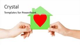  Presentation with green real estate - Cool new theme with financial economy trade accounting monetary backdrop and a gray colored foreground.