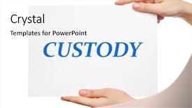  Presentation with litigation - Audience pleasing PPT theme consisting of female hands holding paper backdrop and a pink colored foreground