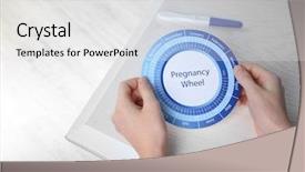  Presentation with medicine wheel - PPT layouts enhanced with female hands holding pregnancy wheel background and a white colored foreground