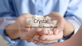  Presentation with sugar - Cool new slide deck with female hands holding sugar cubes backdrop and a coral colored foreground