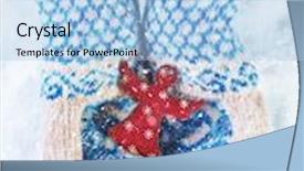  Presentation with sparkling - Colorful slide deck enhanced with female hands in knitted mittens with sparkling wonderful christm backdrop and a light blue colored foreground