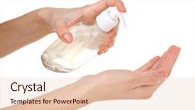  Presentation with hand soap - Cool new slides with female hands using liquid soap backdrop and a lemonade colored foreground