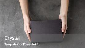  Presentation with black female - Audience pleasing theme consisting of female hands with black box backdrop and a gray colored foreground