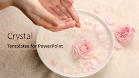  Presentation with bowl - Presentation design consisting of female-hands-with-bowl background and a lemonade colored foreground