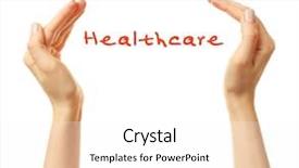  Presentation with reform - Amazing PPT theme having female hands with health care backdrop and a white colored foreground