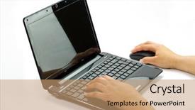  Presentation with writing education female writer - Amazing PPT layouts having female hands writing on laptop backdrop and a coral colored foreground