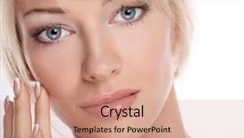  Presentation with face wash woman washing up - Amazing presentation design having female healthcare - portrait of beautiful young woman backdrop and a  colored foreground