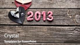  Presentation with shapes - Theme with female heart shapes with 2013 background and a gray colored foreground