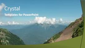  Presentation with trekking - Presentation having female-hiker-with-backpack background and a teal colored foreground