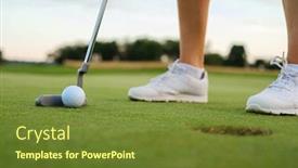  Presentation with aluminium - Presentation consisting of female-hit-ball-with-aluminium background and a tawny brown colored foreground