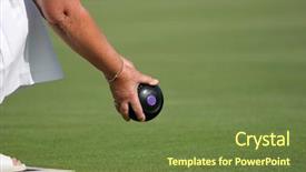  Presentation with holding hands - Audience pleasing presentation consisting of female holding a lawn backdrop and a tawny brown colored foreground