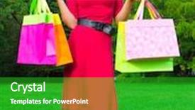  Presentation with happiness - Presentation design with female-holiday-happiness background and a shamrock green colored foreground