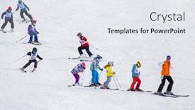  Presentation with teach - Cool new presentation design with female-instructors-teach-group backdrop and a white colored foreground