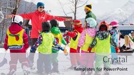  Presentation with teach - Presentation with female-instructors-teach-group background and a light gray colored foreground