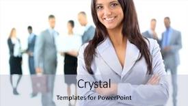  Presentation with young business people - Slide set with wetterhorn ffresh nature in switzerland background and a gray colored foreground