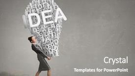  Presentation with idea - Audience pleasing PPT theme consisting of female leaders - woman carrying out her idea backdrop and a  colored foreground
