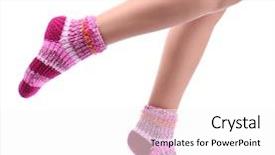  Presentation with socks - Presentation with black ankle boot with a background and a light gray colored foreground