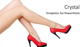  Presentation with healthy workplace full length side view - Audience pleasing presentation theme consisting of female legs in high heels backdrop and a white colored foreground