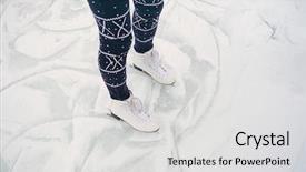  Presentation with ice - Theme enhanced with female legs in ice background and a light gray colored foreground