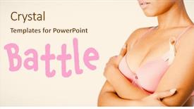  Presentation with battle - Presentation theme enhanced with female likeness and breast background and a cream colored foreground