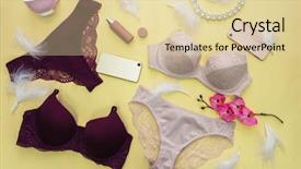  Presentation with modern eye glasses on yellow - Beautiful PPT layouts featuring female lingerie on yellow backgound backdrop and a lemonade colored foreground