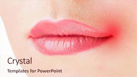  Presentation with herpes virus - Amazing slide set having female lips with herpes virus backdrop and a lemonade colored foreground