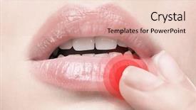  Presentation with herpes virus - Beautiful presentation design featuring female lips with herpes virus backdrop and a lemonade colored foreground