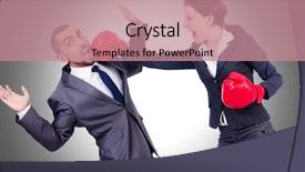  Presentation with frames isolated on white brown - Beautiful theme featuring female male - office pair fighting isolated backdrop and a coral colored foreground