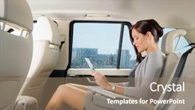  Presentation with luxury car - Presentation theme consisting of tomato with basil on the black plate background and a coral colored foreground