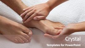  Presentation with foot massage - Cool new theme with female masseuse giving a foot backdrop and a coral colored foreground