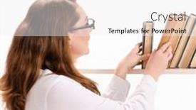  Presentation with math teacher - Slides with female-math-teacher background and a white colored foreground