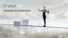  Presentation with mime - PPT theme having female-mime-with-white-face background and a light gray colored foreground