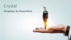  Presentation with mime - PPT theme having female-mime-with-white-face background and a sky blue colored foreground