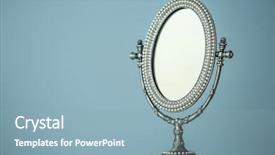  Presentation with mirror - PPT layouts consisting of female mirror on color background background and a  colored foreground