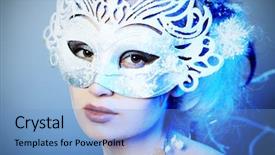  Presentation with batik fabric beautiful of art - Amazing slide set having female model in a carnival backdrop and a light blue colored foreground