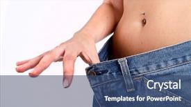  Presentation with lost - Presentation theme enhanced with female model showing her lost background and a ocean colored foreground