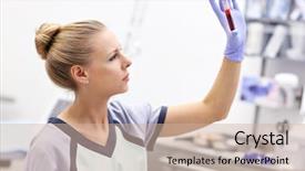  Presentation with icu nurse hospital patients - Slide deck consisting of female nurse standing in hospital background and a  colored foreground