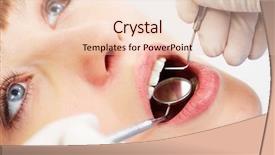  Presentation with inspection - Beautiful PPT theme featuring female open mouth during oral backdrop and a lemonade colored foreground